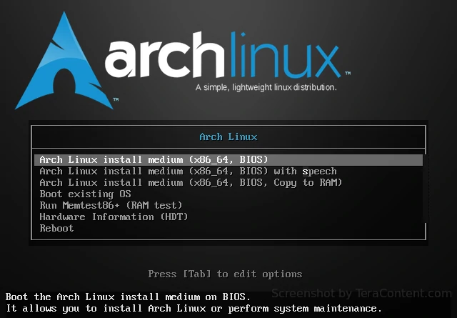 Arch Linux bootloader