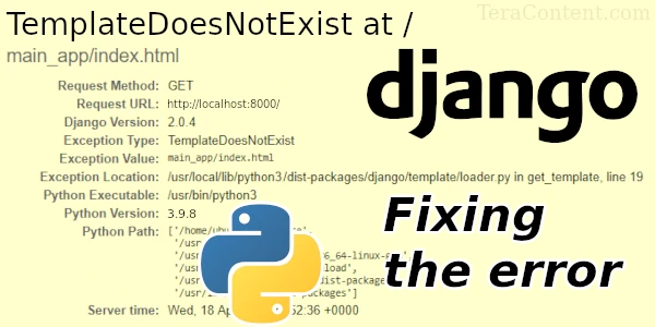 Fixing Django TemplateDoesNotExist error